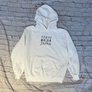 White hoodie, men’s size SMALL